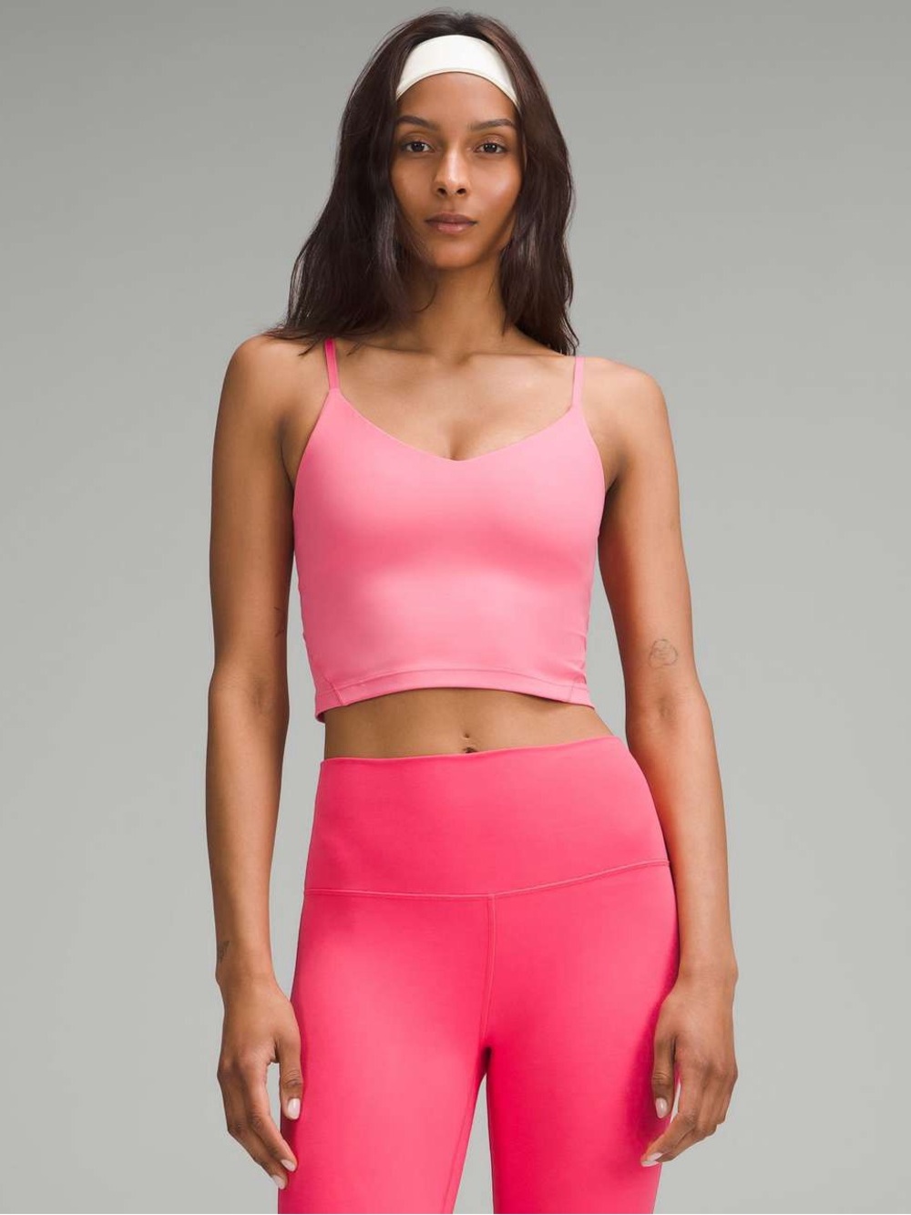 Lululemon Align Cropped Cami Tank Top *Light Support, A/B Cup Sakura pink size 2